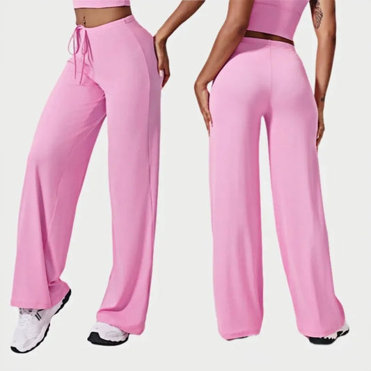Women's Wide-leg Loose Yoga Pants High Waist Hip Lift Breathable Sports Flared Trousers