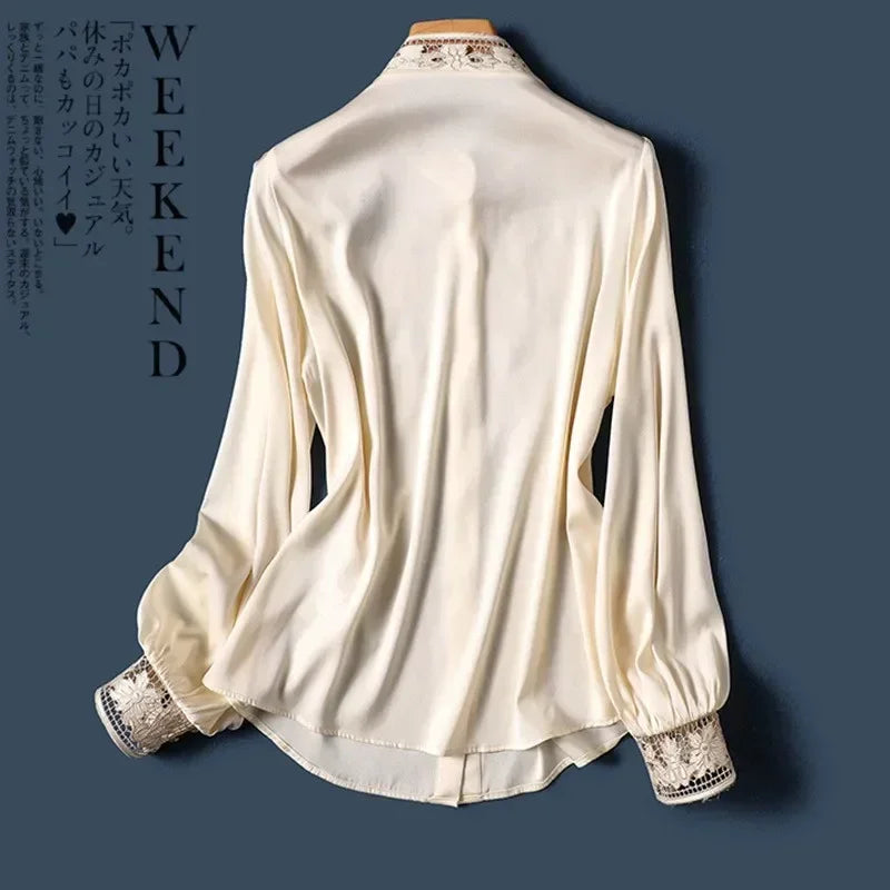 blouses for women  embroidery ladies shirts Button-Down Tops