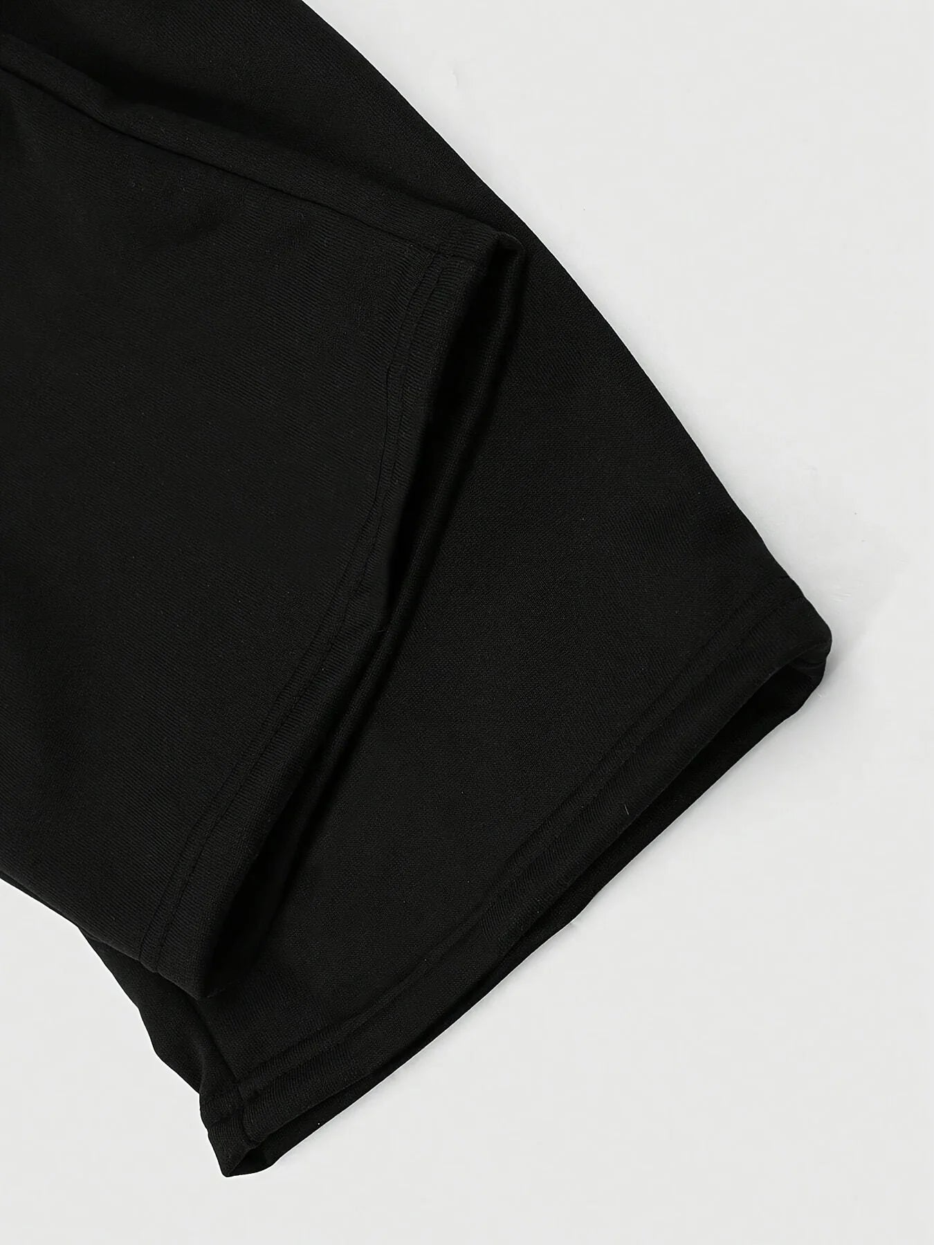 Men's Black Wide Leg Pants, French Graffiti