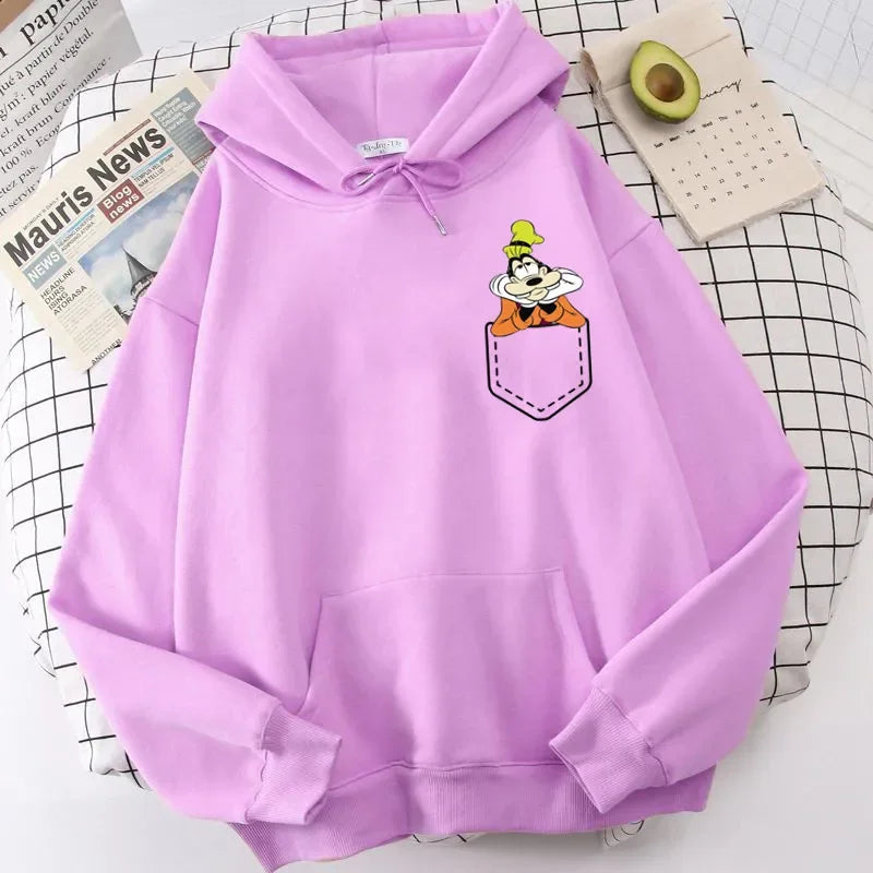 Women's Sweatshirt Goofy Printed  Hoody Pullover Home Outdoor