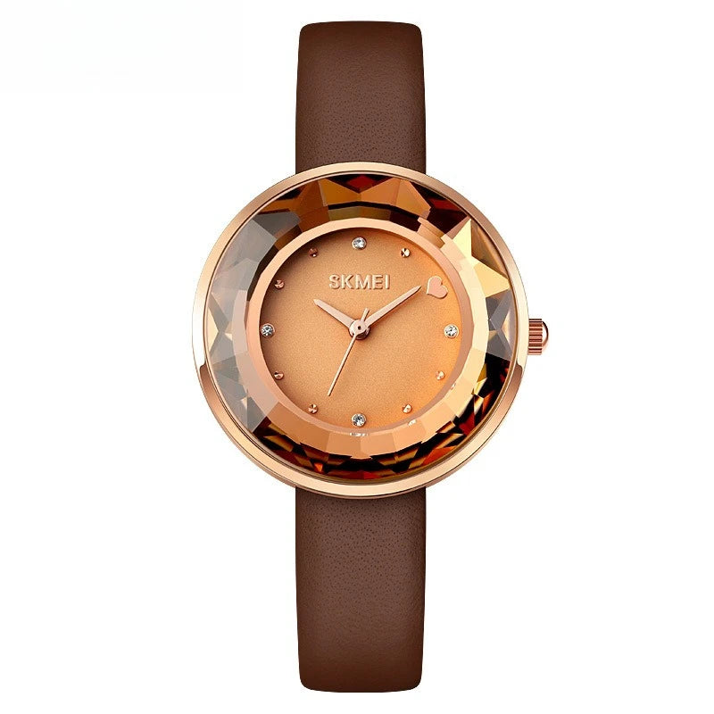 Women's Quartz Watch Screw-Down Crown