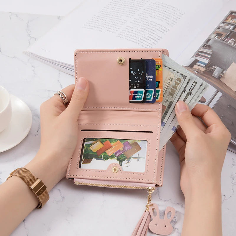 Women Purses Card Holder Foldable Portable Lady Coin Purses
