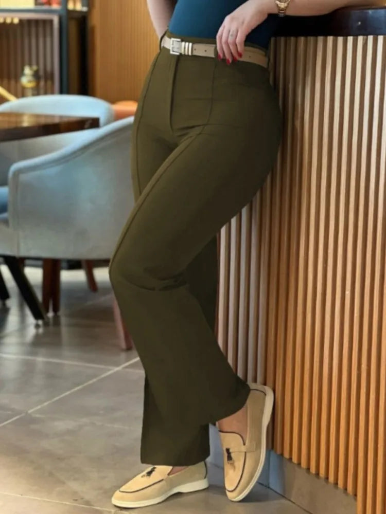 Women's High Waist Straight Leg Work Pants