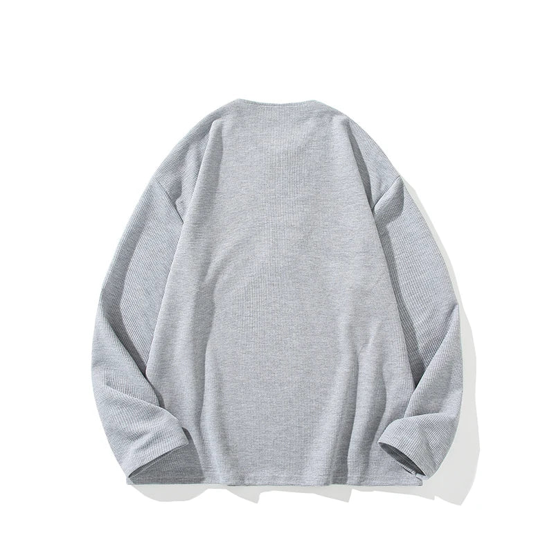 Round Neck Long Sleeve Sweatshirt Casual Versatile Pullover for Women Men