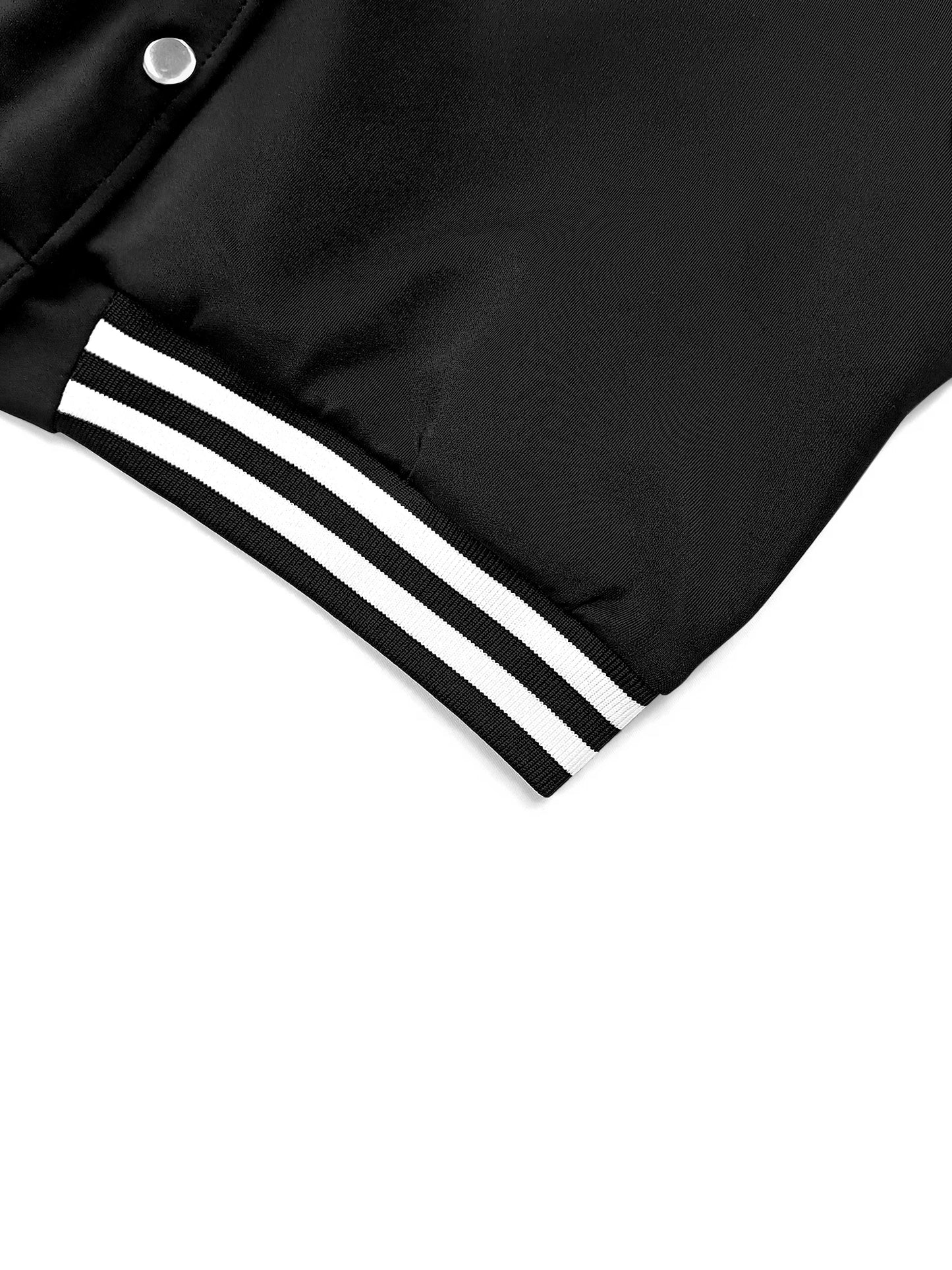 Versatile Cropped Varsity Jacket Women's Color Block Baseball Coat