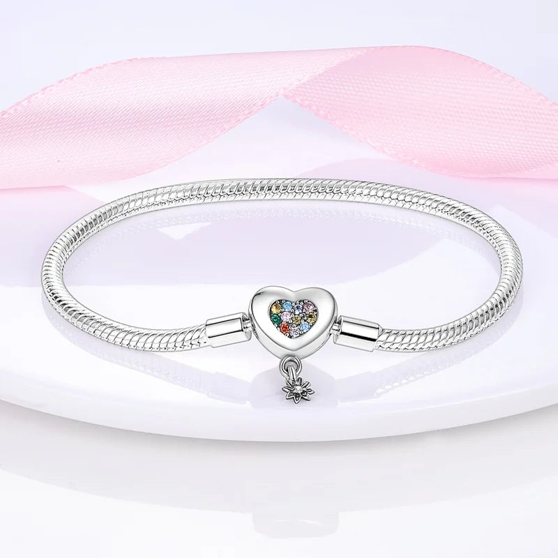 Silver Colorful Love Zircon Women's Jewelry