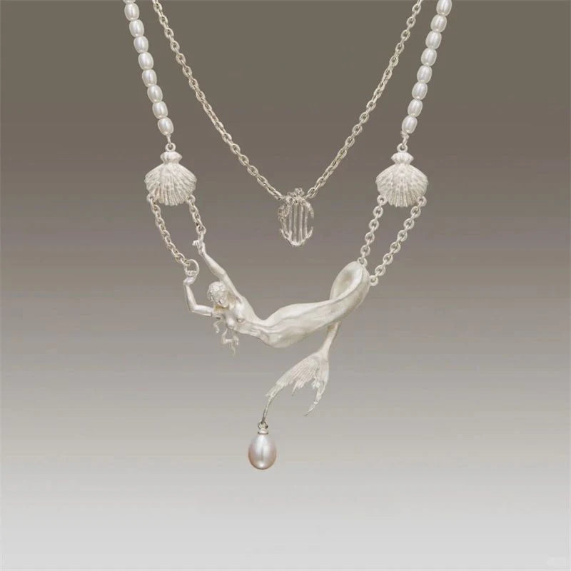 Mermaid Necklace Vintage Style Men's And Women's Jewelry