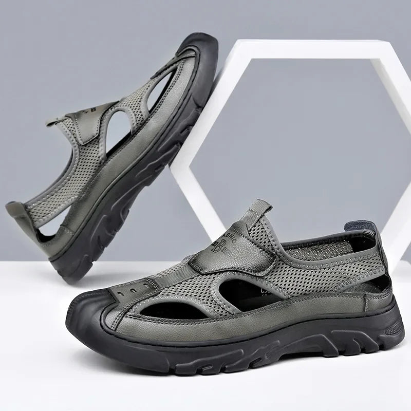 Sandals for Men Casual Sport Sandals  Breathable Hollow Out Mesh Shoes