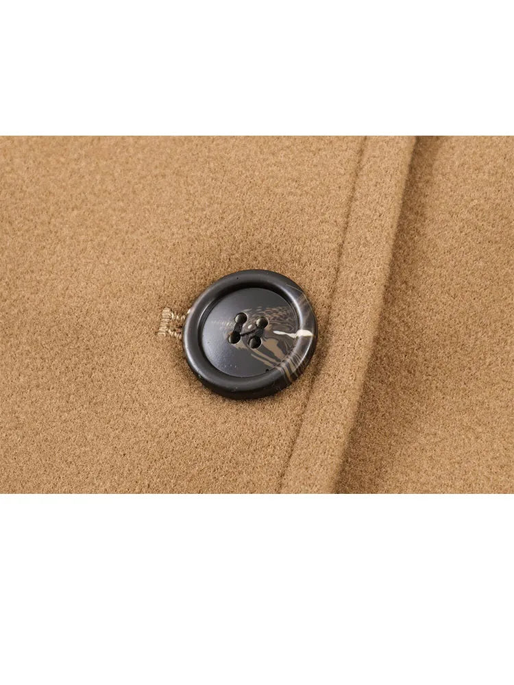 Versatile Loose Casual Coat  Single Breasted Long Sleeve Jacket