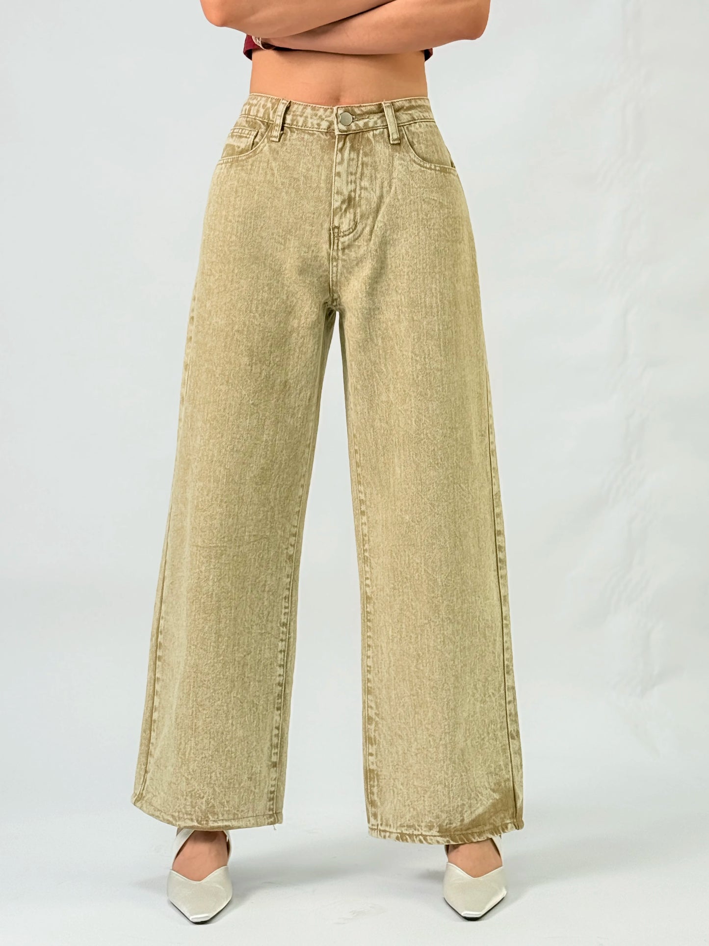 Women's jeans loose fit jeanswater-washed unique craftsmanship