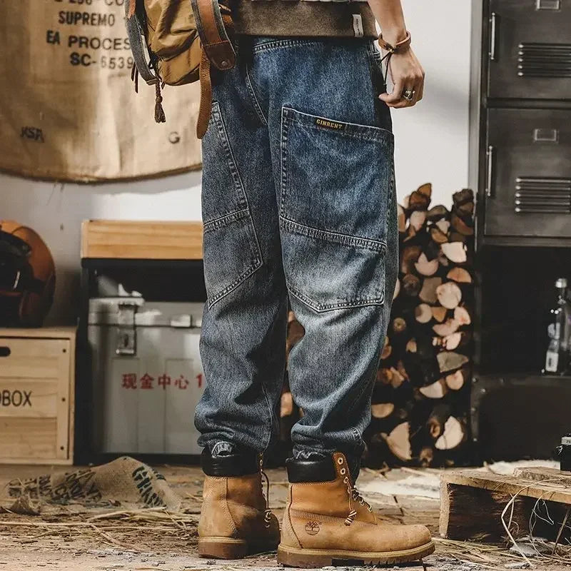 Men's Jeans Tapered Cowboy Pants