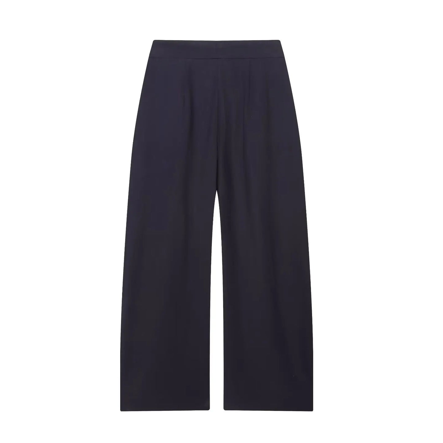 Women's Long Pants Military Green Pleated Loose Wide-Leg Pants
