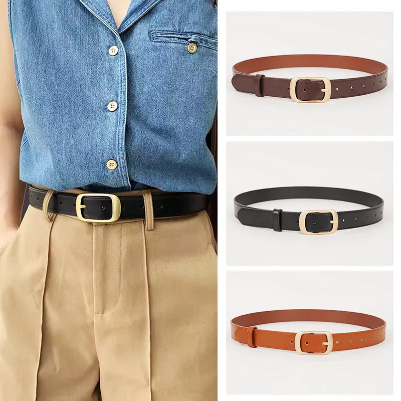 Women's Belt Versatile High-End Feel Belt Pure Cowhide