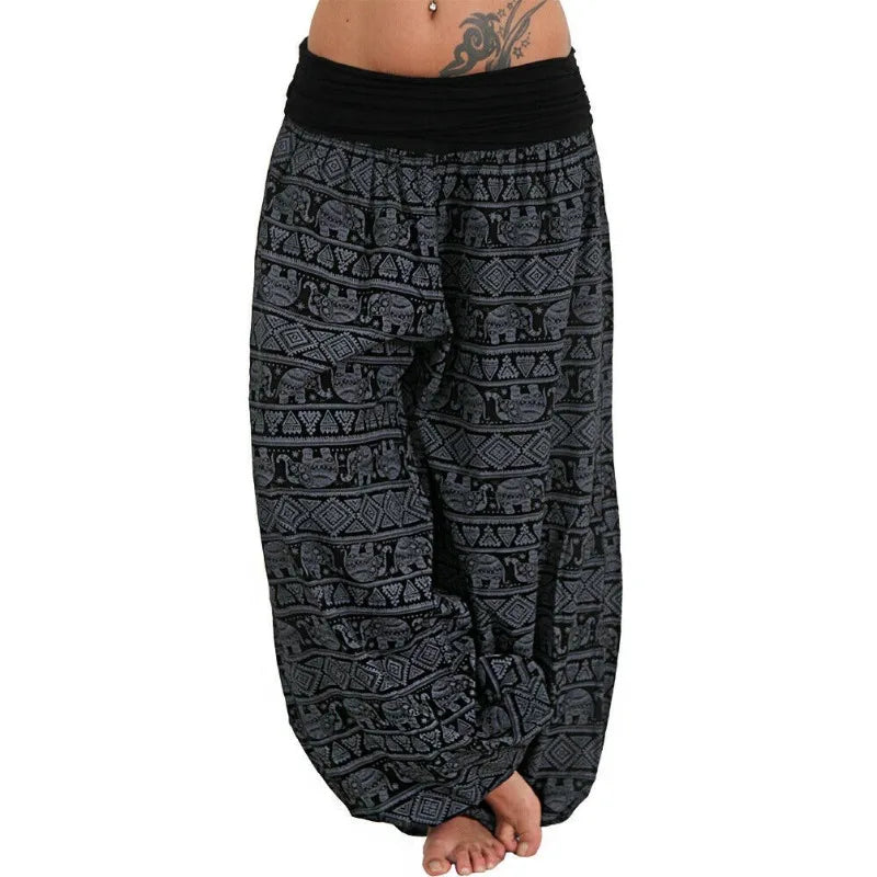 Geometric Haren Pants Casual Comfortable Loose Printed Pants
