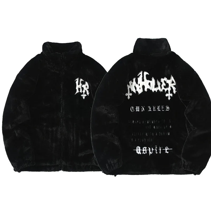 Mens Rabbit Fur Jacket Coats  Zip Up Fashion Outerwear