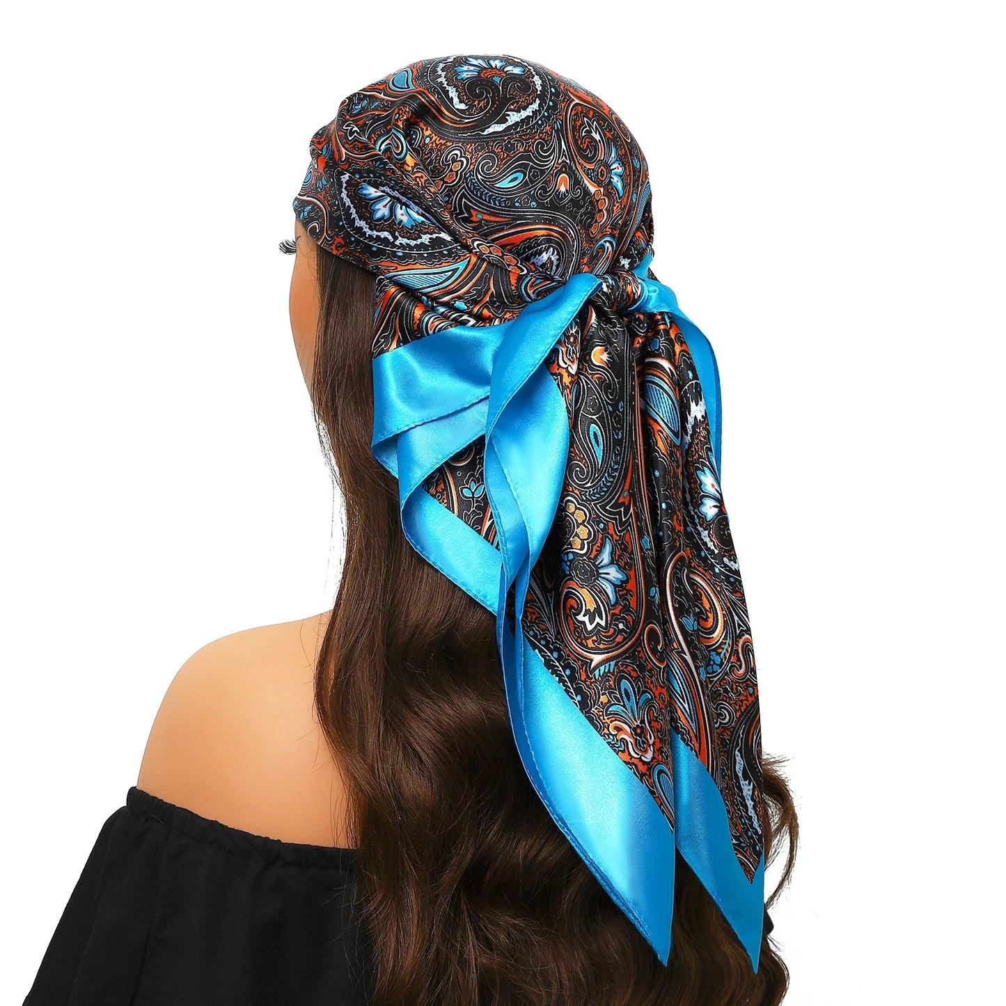 Head Scarf for Women Luxury Brand Satin Bandana