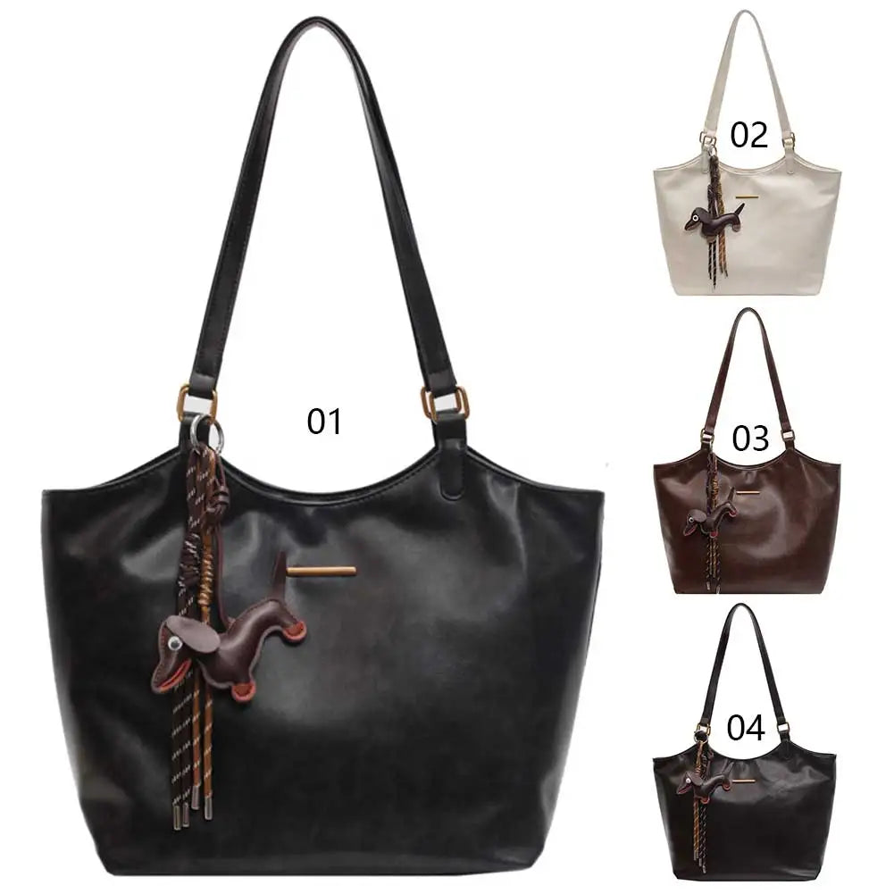 Women Vintage Shoulder Bag  Retro Tote Handbag Large Capacity Fashion Underarm Bag