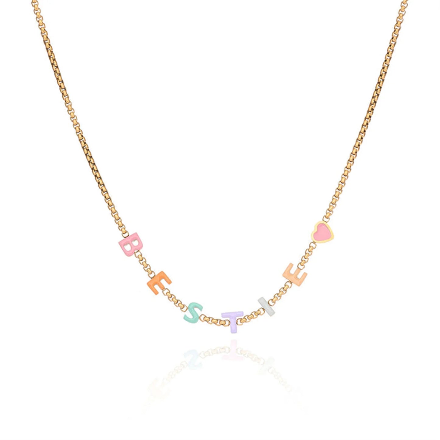 Custom Enamel Name Necklace