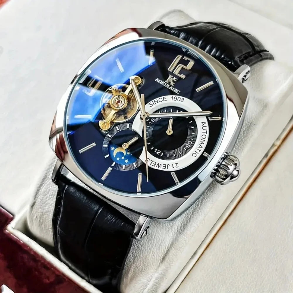 Retro Mechanical Men's Watch | Elegant, Skeleton Dial, Hollow Design, Alloy Case Casual watch