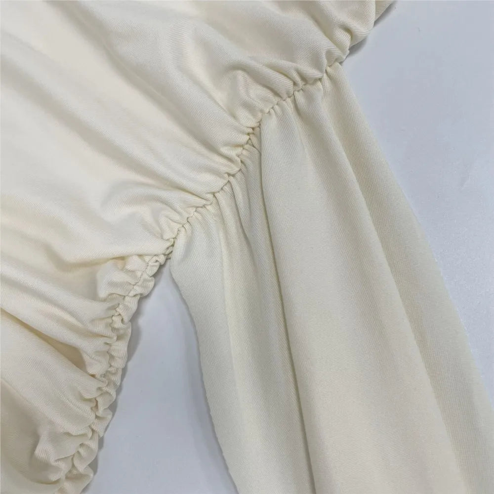 Sleeveless Slanted Shoulder Ruffled Ribbons Short Hip Dress