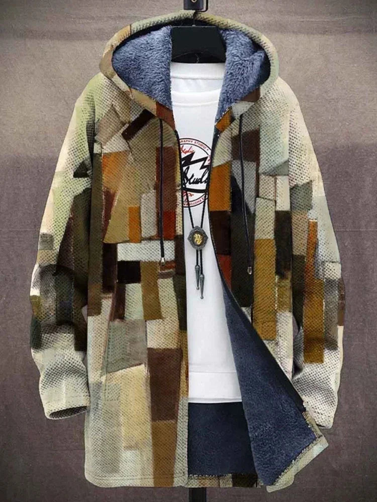 Men Cardigans Coats Gradient Art Colorful