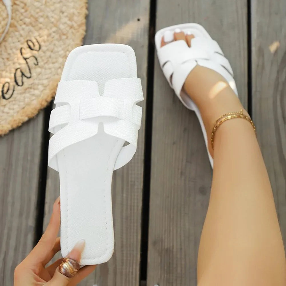 Women Slippers Solid Color Lightweight Sandals