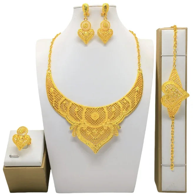 Flower Design Luxury Color Women's Jewelry Set