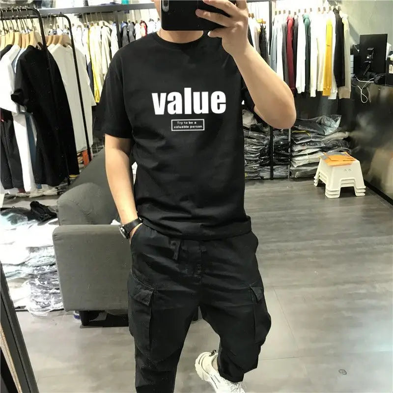 T Shirt for Men Tee Shirts Black 100% Cotton
