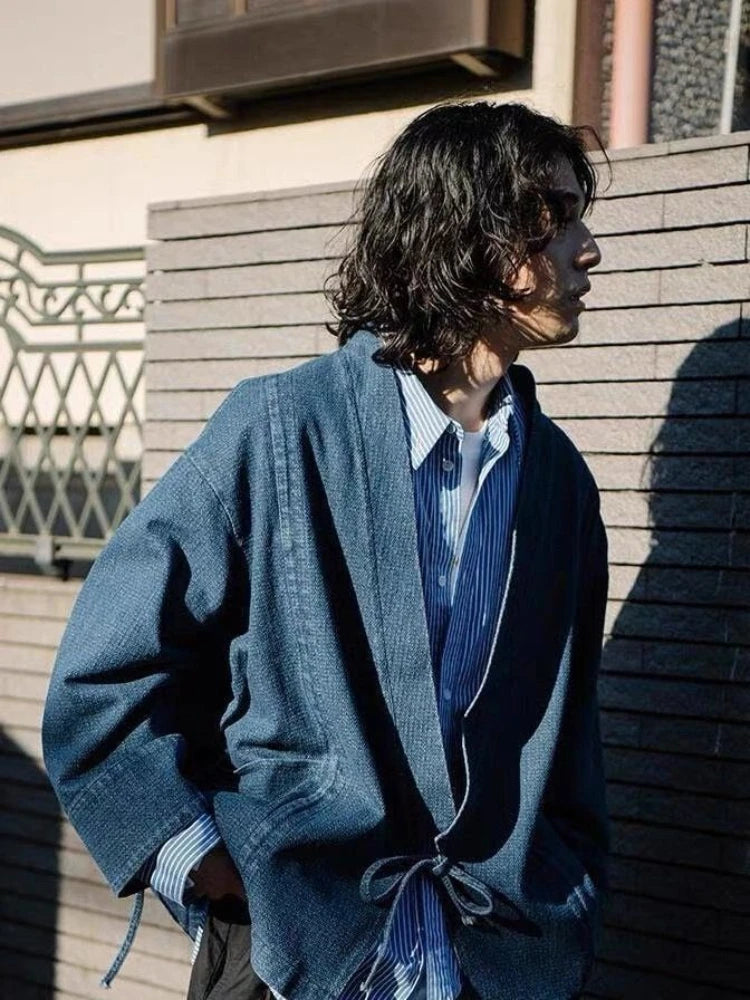 Vintage Denim Coat Men Women Unisex Oversized