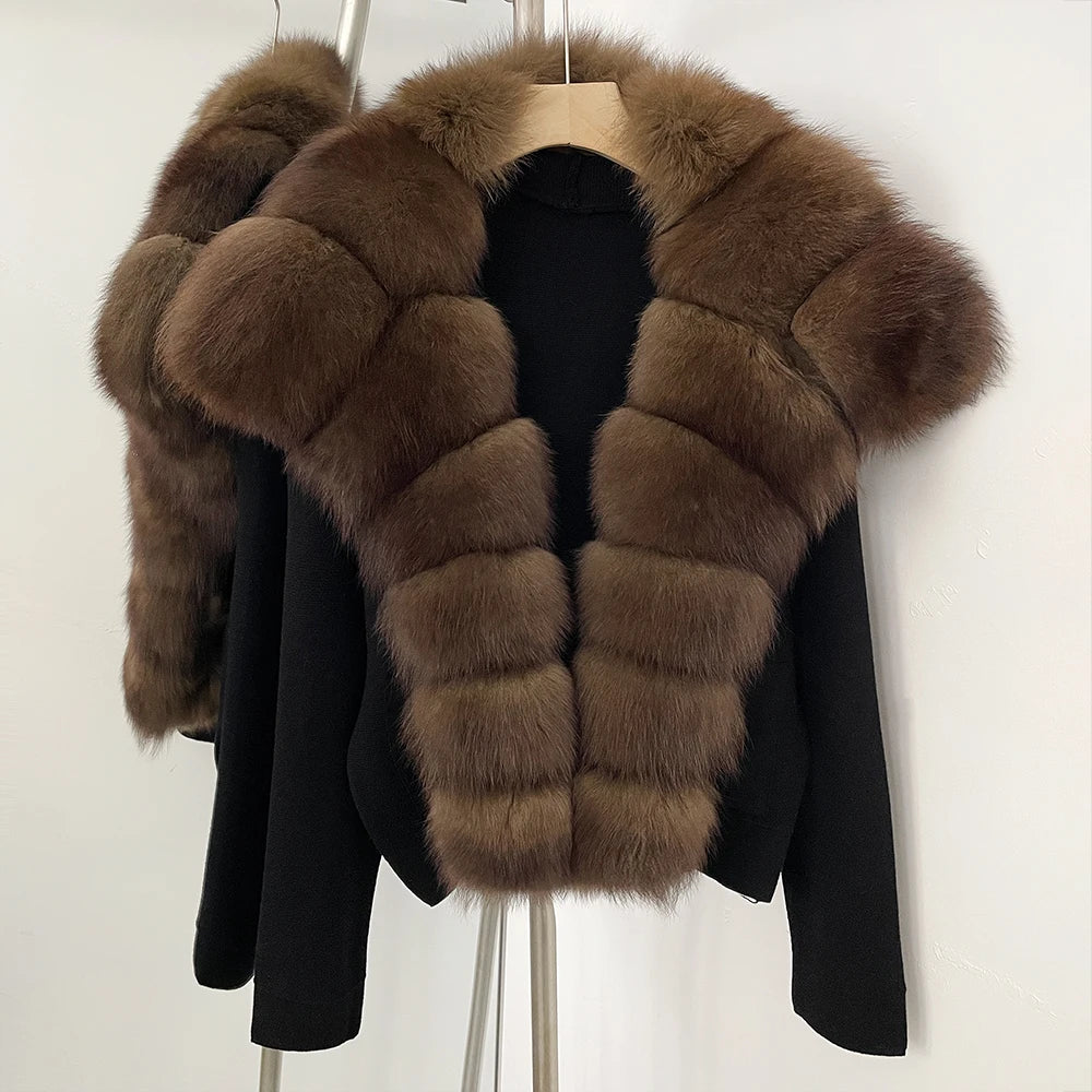 Women's Light sweater with Natural Fur