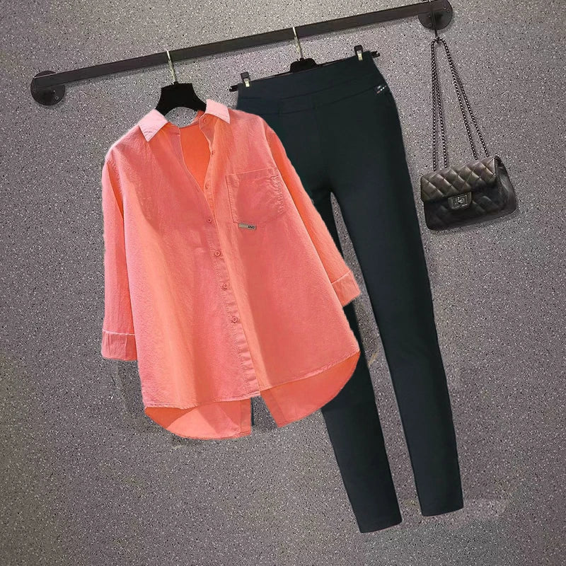 Women's Casual Sets Oversized Cotton Shirts