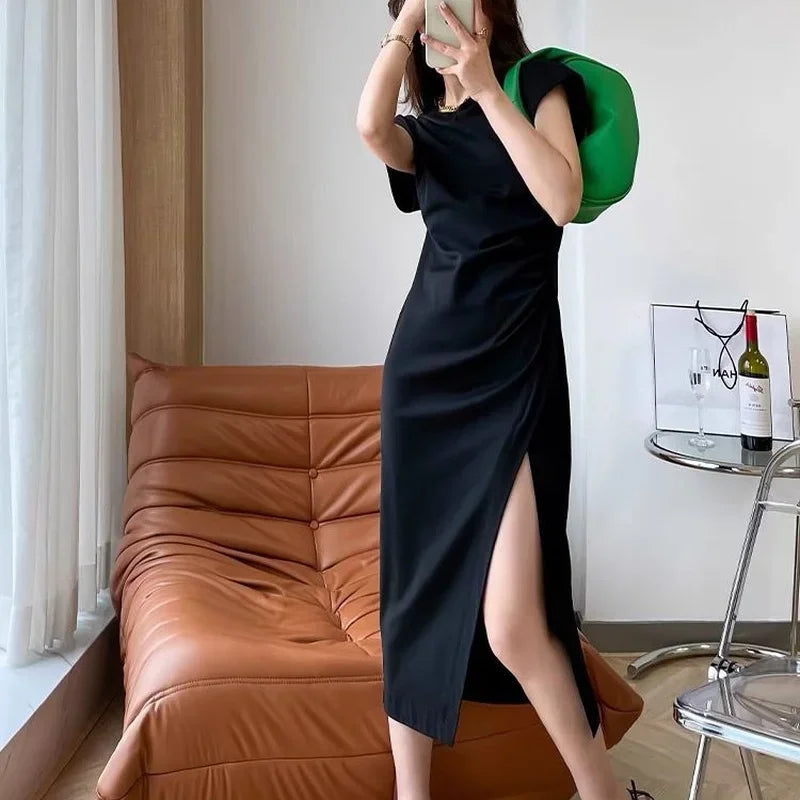 White Chic and Elegant Pretty Casual Women's dress