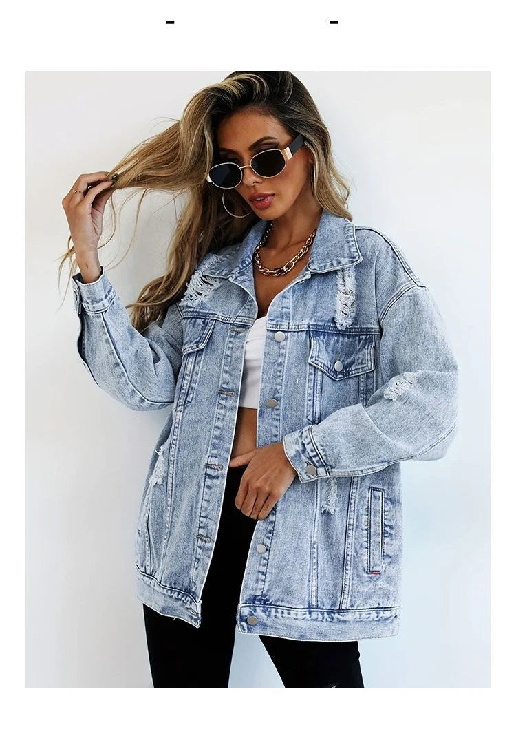 Euramerican Hole Jeans Coats