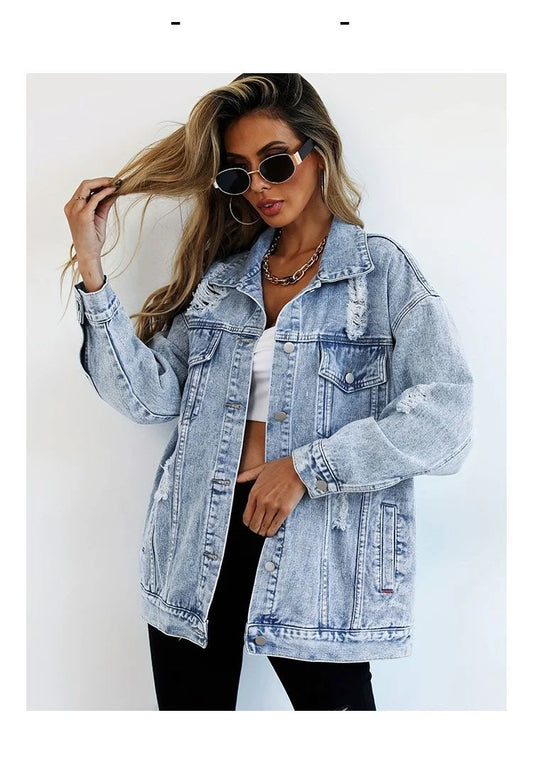 Euramerican Hole Jeans Coats