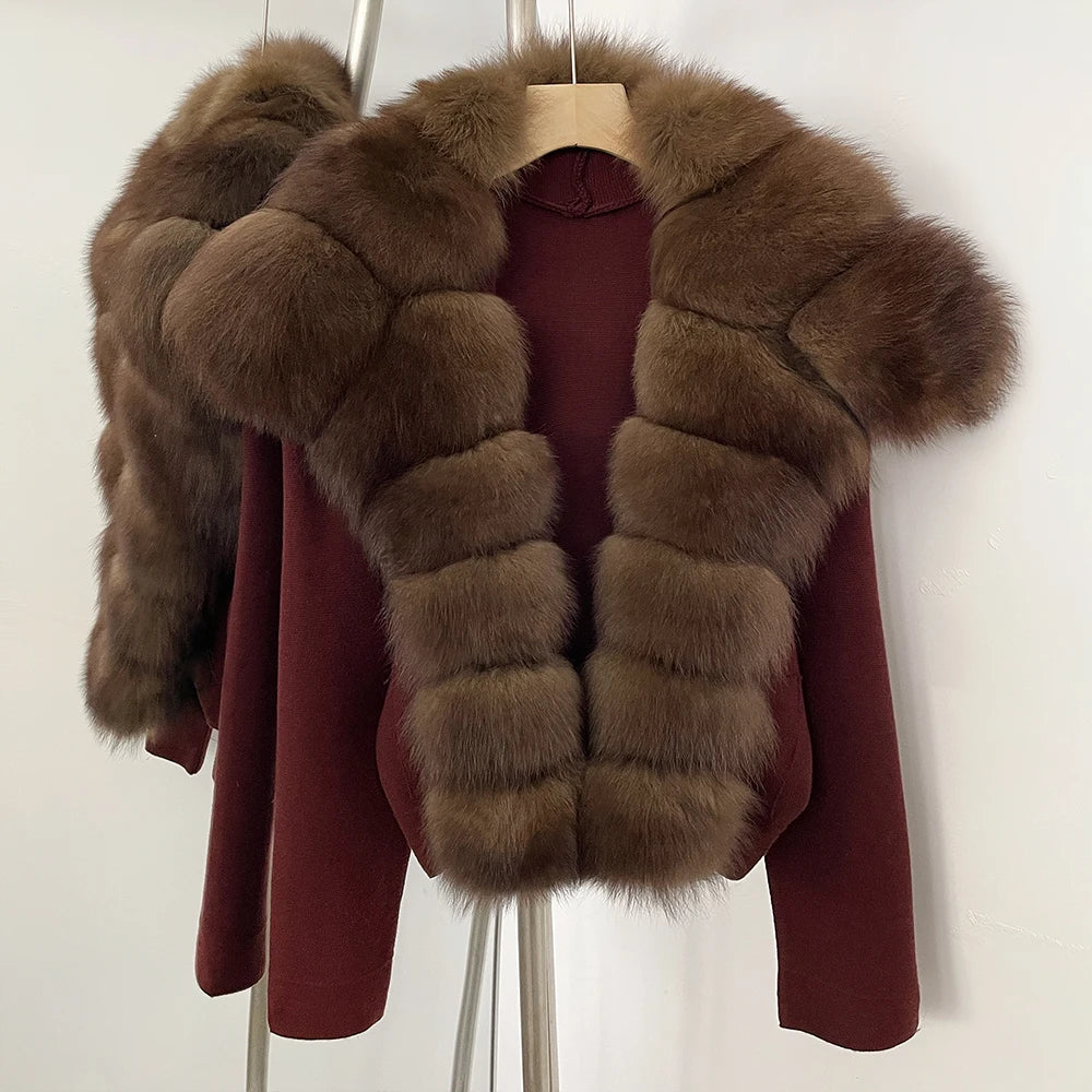 Women's Light sweater with Natural Fur