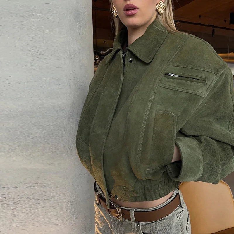 Vintage Suede Jacket For Women