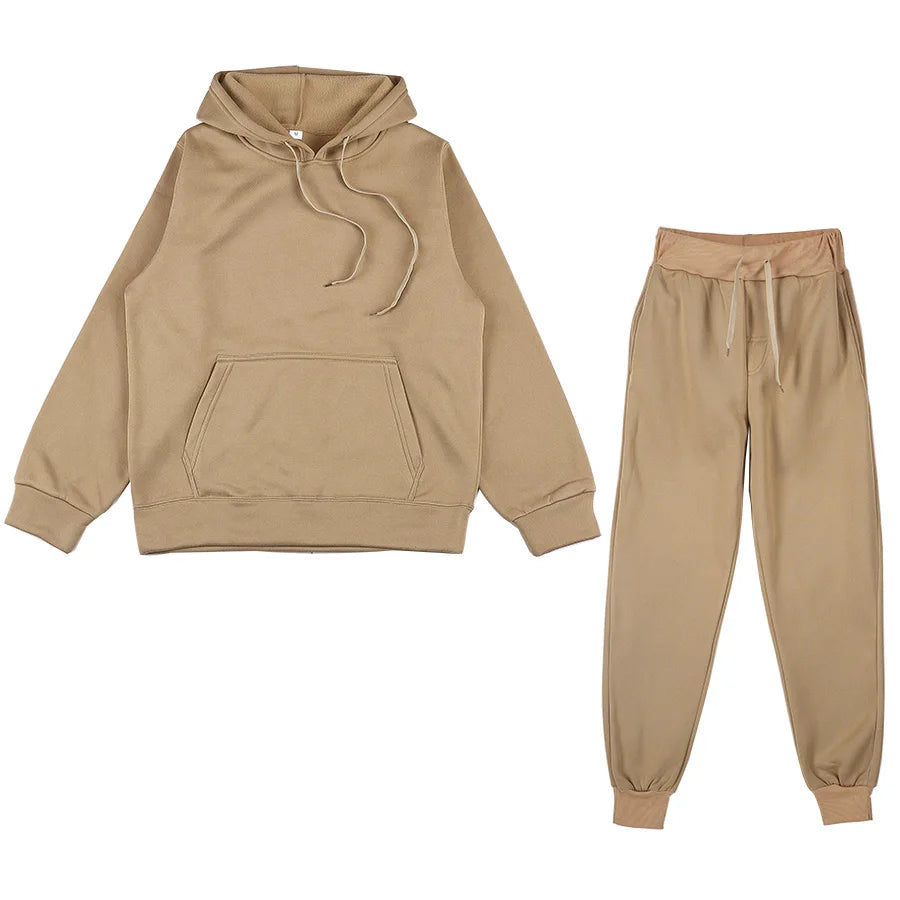 Women Warm Hoodie Sweatshirts And Long Pant