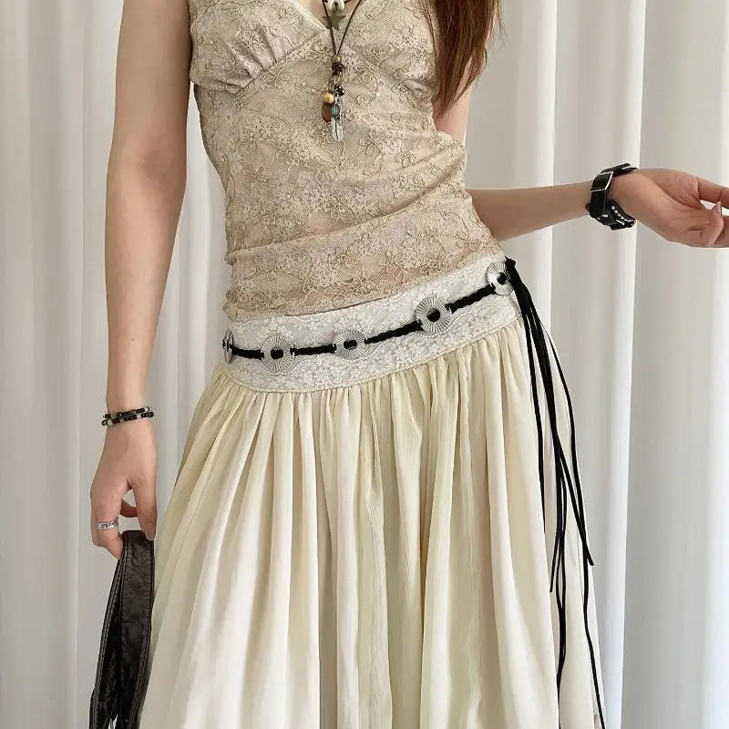 High-End Round Woven Bohemian Belt