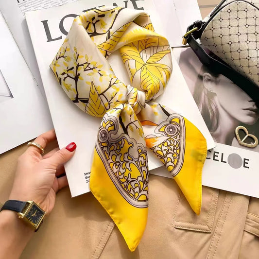 Women Silk Scarf Neckerchief