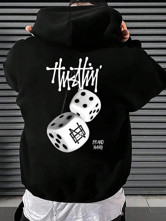 Hooded Sweatshirt - New Geometric Pattern Fashionally Loose and Warm Winter-Spring Sport Coat