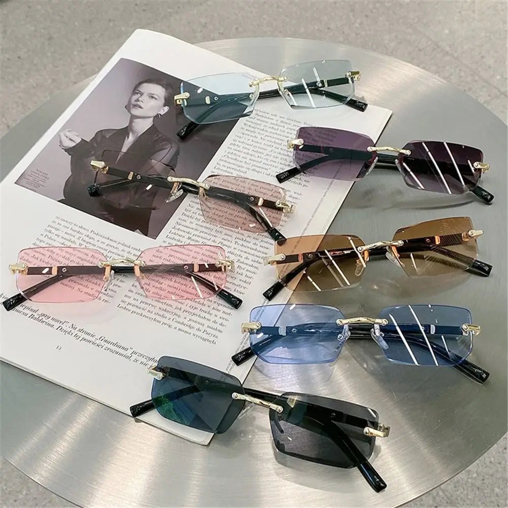 Trendy Rimless Sunglasses for Women