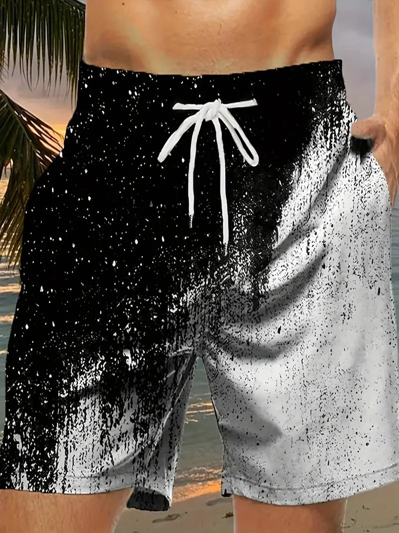 Men's Beach Pants Red Dragon 3D Printed
