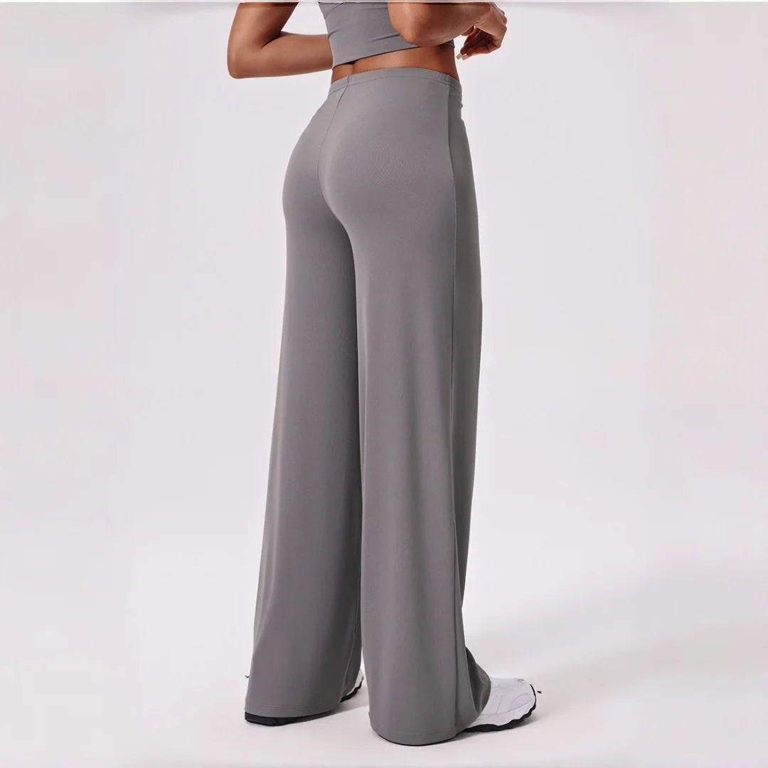 Women's Wide-leg Loose Yoga Pants High Waist Hip Lift Breathable Sports Flared Trousers