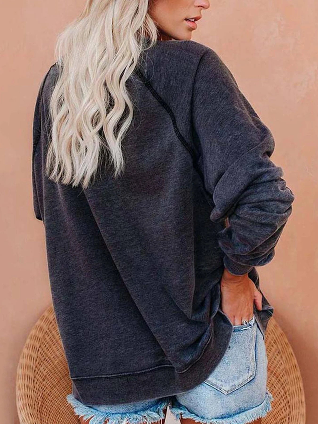 Women Sweatshirt Long Sleeve Casual Crew Neck Top