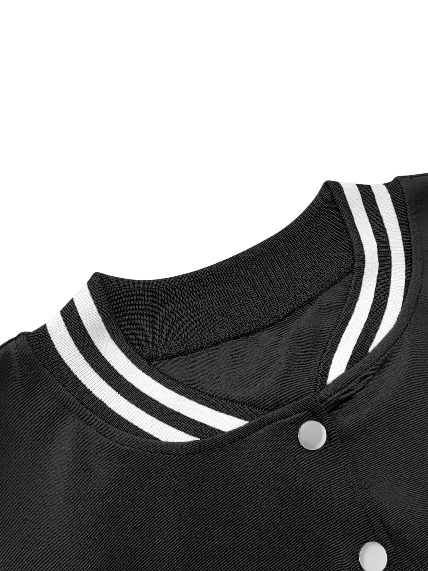 Versatile Cropped Varsity Jacket Women's Color Block Baseball Coat