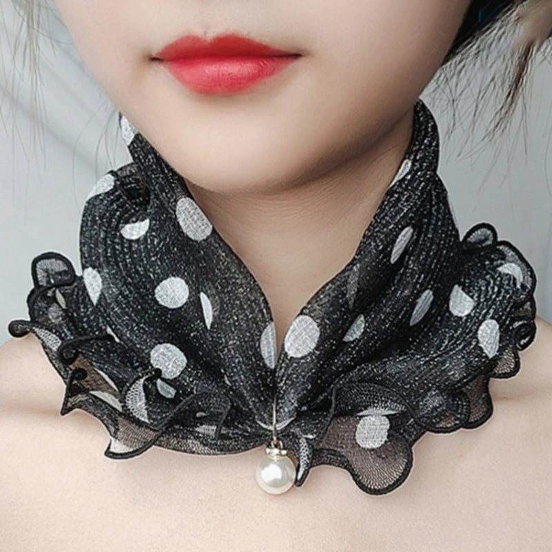 Fashion Scarves for Women Print Satin Silk Scarf