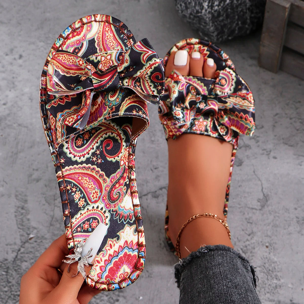Women Slippers Casual Platform Sandals Lightweight Open Toe Flats Shoes