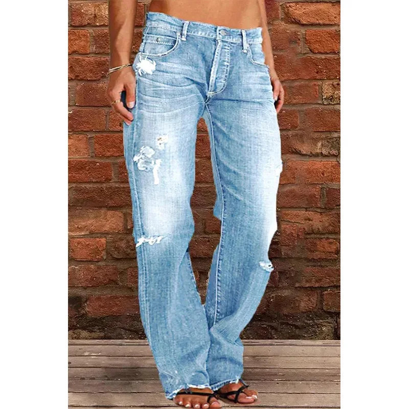 Women's Jeans Slim Fit Straight Leg  Jeans
