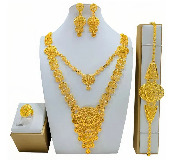 Flower Design Luxury Color Women's Jewelry Set