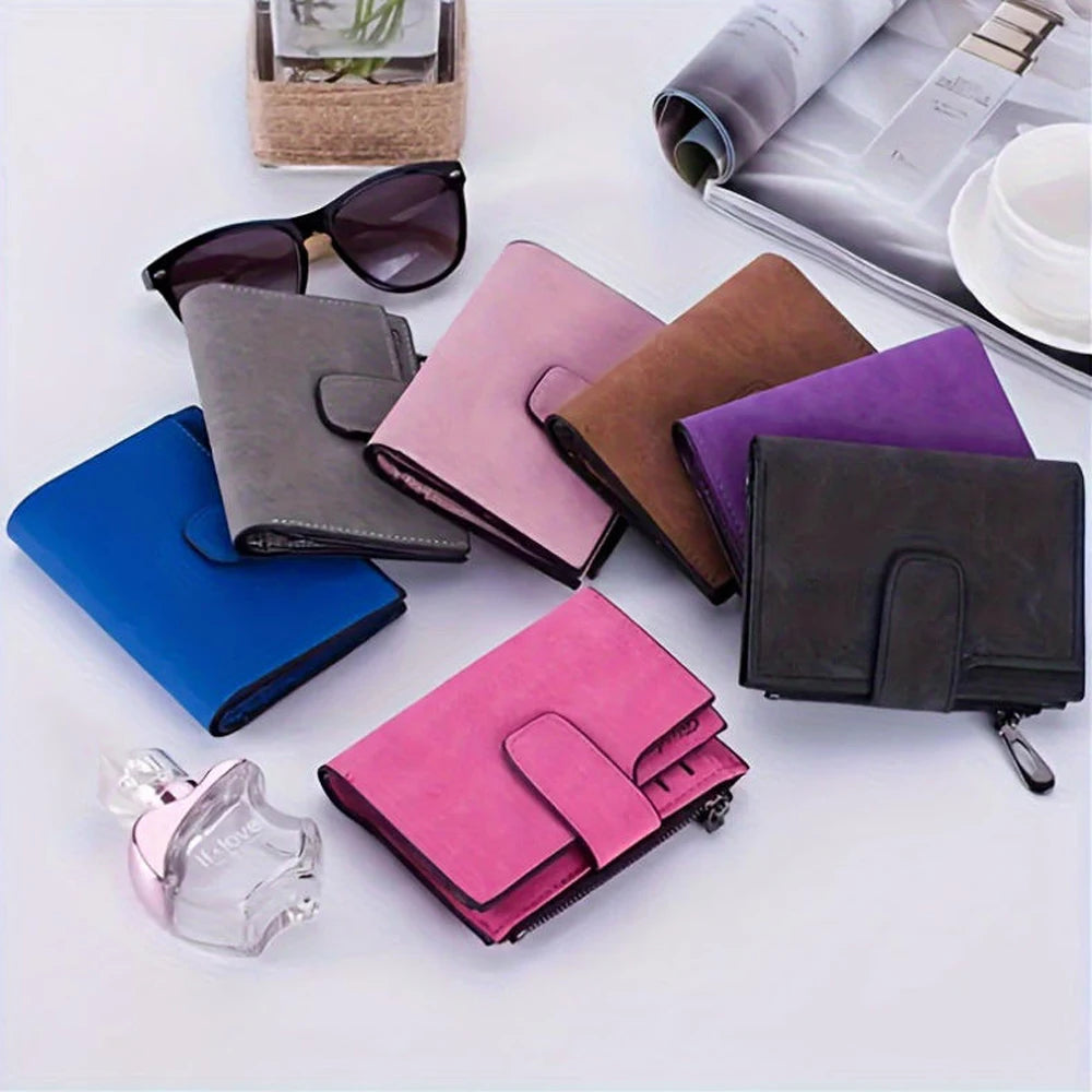 Women Short Wallets PU Leather Fashion Casual Female Purse